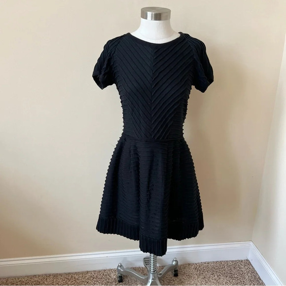 Sea New York Textured Knit Fit & Flare Mini Dress 17995 - Picture 2 of 9
